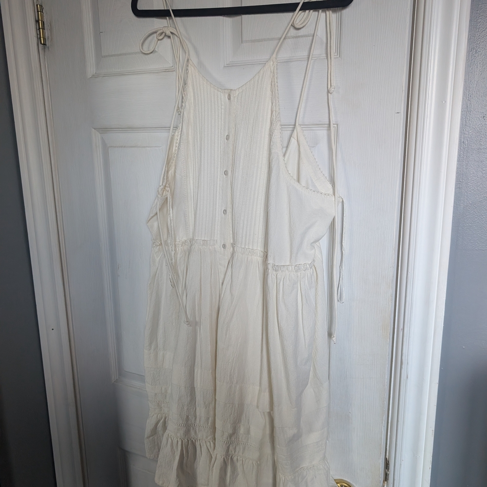 Free People Cream Backless Dress